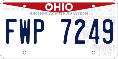 OH license plate FWP7249