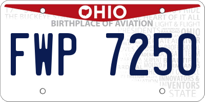 OH license plate FWP7250