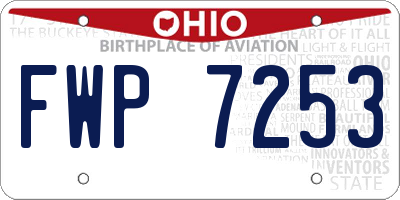 OH license plate FWP7253