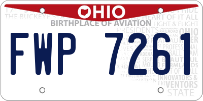 OH license plate FWP7261