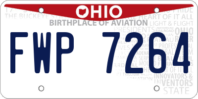 OH license plate FWP7264