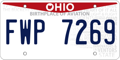 OH license plate FWP7269