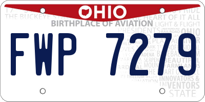 OH license plate FWP7279