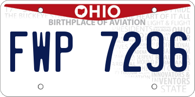 OH license plate FWP7296