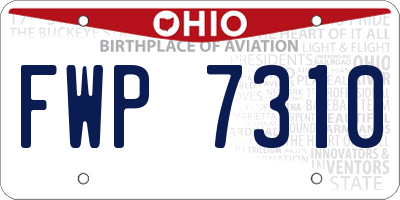 OH license plate FWP7310