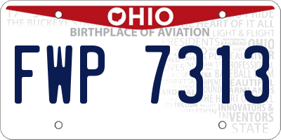 OH license plate FWP7313