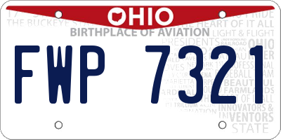 OH license plate FWP7321