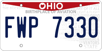 OH license plate FWP7330