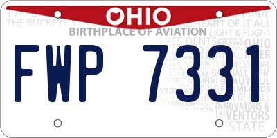 OH license plate FWP7331