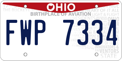 OH license plate FWP7334