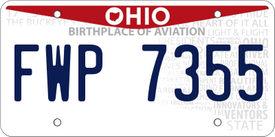 OH license plate FWP7355