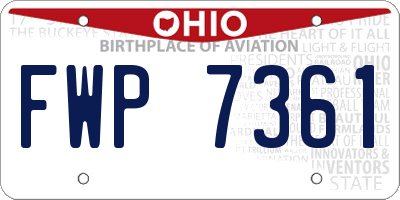 OH license plate FWP7361