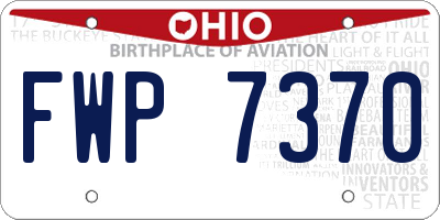 OH license plate FWP7370