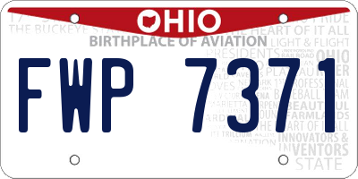 OH license plate FWP7371