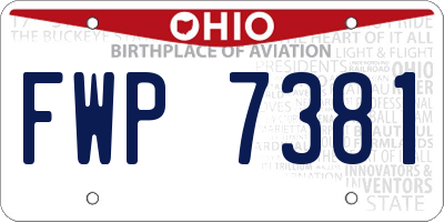 OH license plate FWP7381