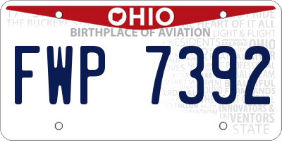 OH license plate FWP7392