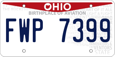 OH license plate FWP7399