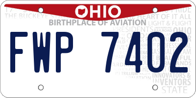 OH license plate FWP7402