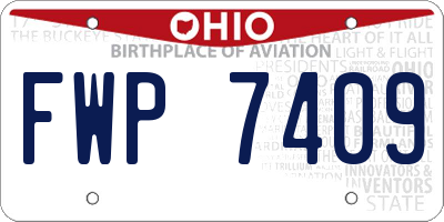 OH license plate FWP7409