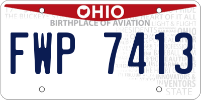 OH license plate FWP7413