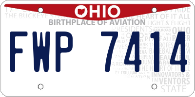 OH license plate FWP7414