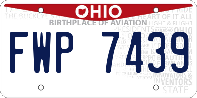 OH license plate FWP7439