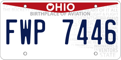 OH license plate FWP7446