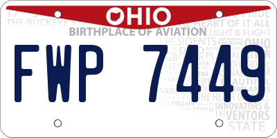 OH license plate FWP7449