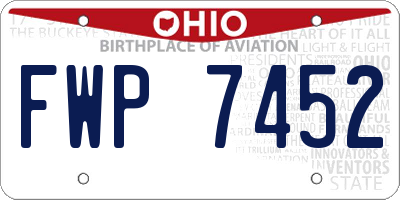 OH license plate FWP7452