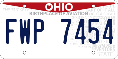 OH license plate FWP7454