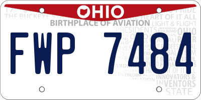 OH license plate FWP7484