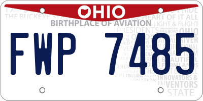 OH license plate FWP7485