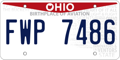 OH license plate FWP7486