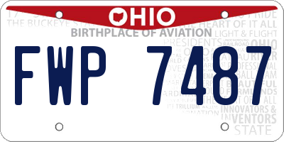 OH license plate FWP7487