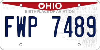 OH license plate FWP7489