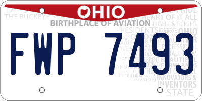 OH license plate FWP7493