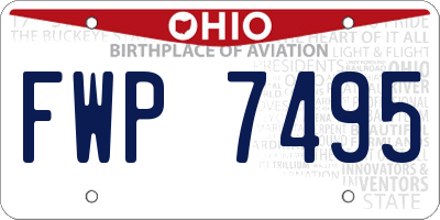 OH license plate FWP7495