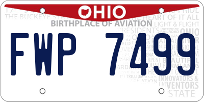 OH license plate FWP7499