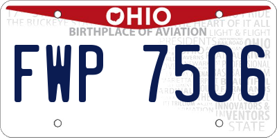 OH license plate FWP7506