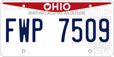 OH license plate FWP7509