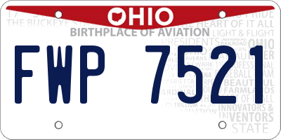 OH license plate FWP7521
