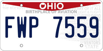 OH license plate FWP7559