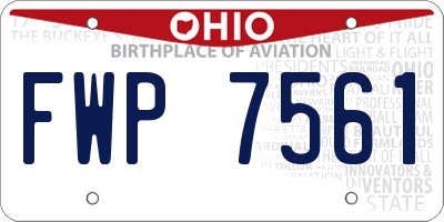 OH license plate FWP7561