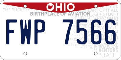 OH license plate FWP7566