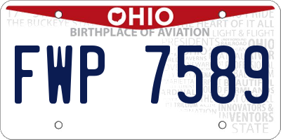 OH license plate FWP7589