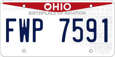 OH license plate FWP7591