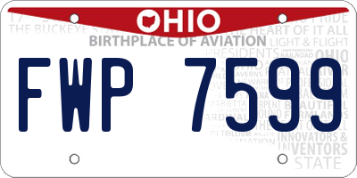 OH license plate FWP7599