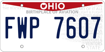 OH license plate FWP7607