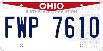 OH license plate FWP7610