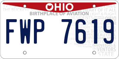 OH license plate FWP7619